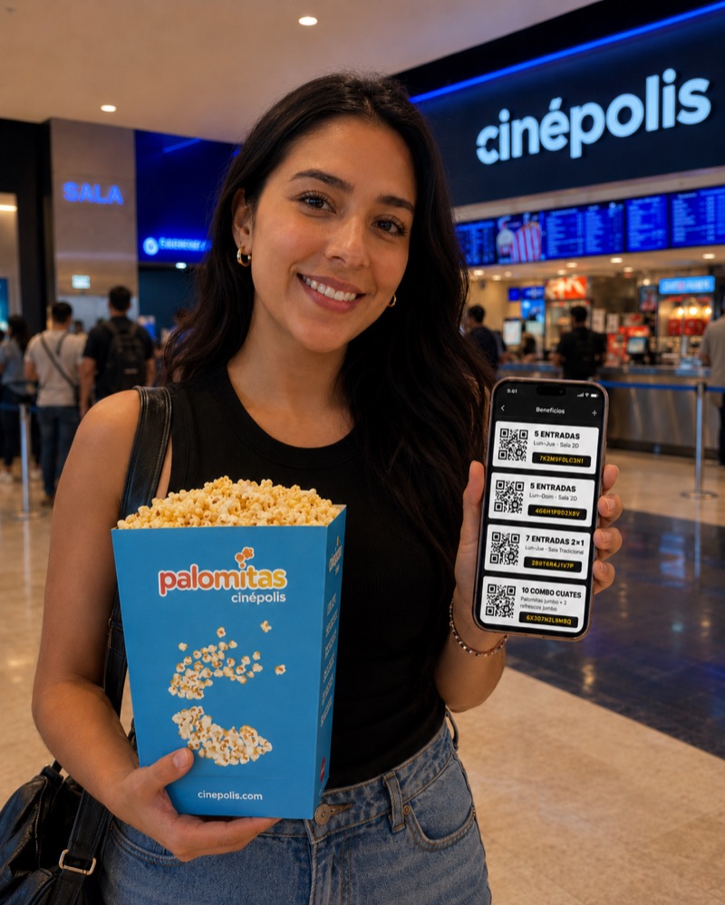 María González, cliente real con su Código Digital en Cinépolis